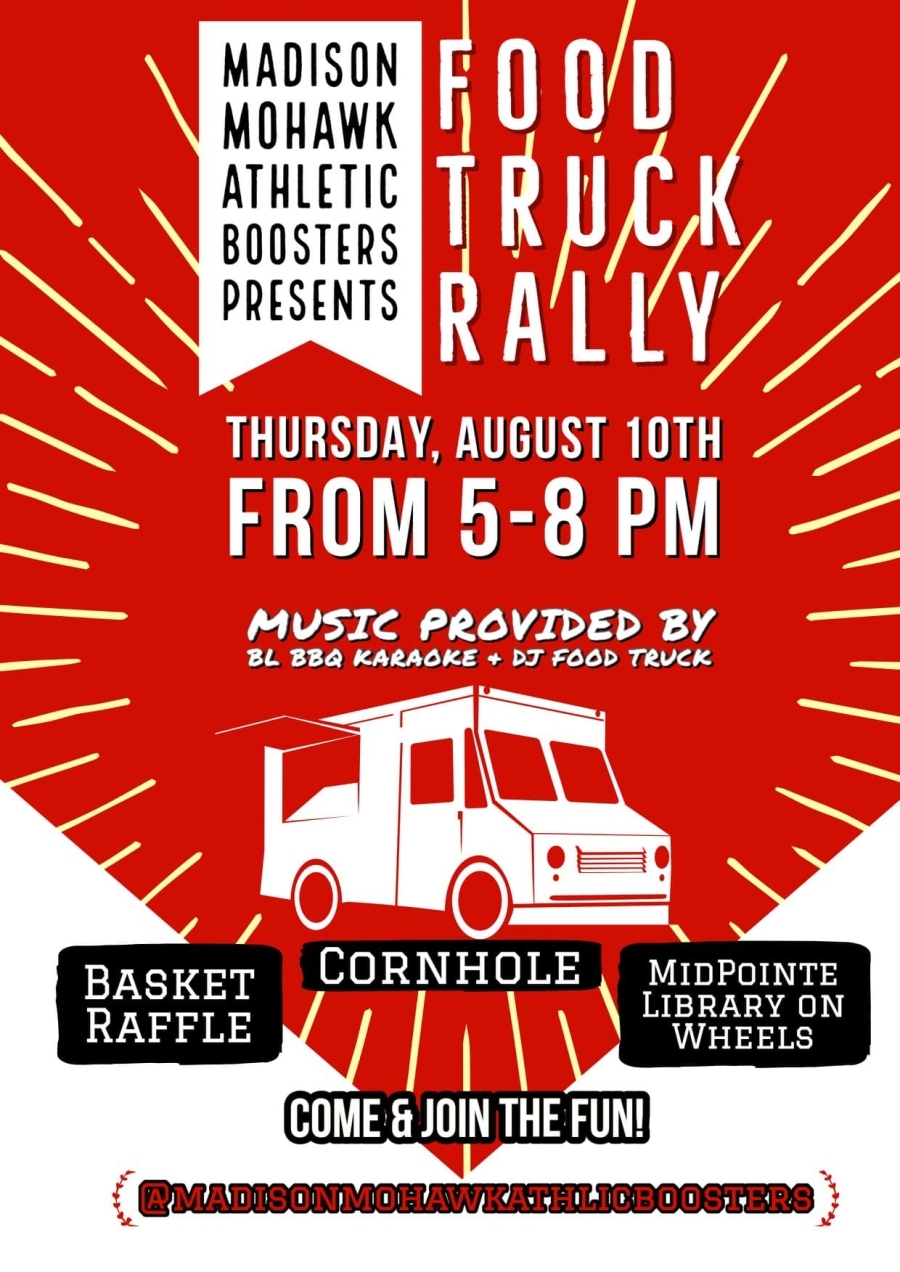 Madison Mohawks Athletic Boosters Food Truck Flyer